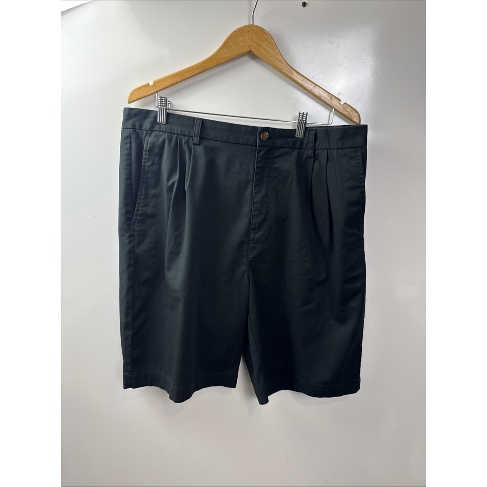 Adidas Climalite Golf Chino Shorts Mens 38 Black Pleated Zip Fly Button Pockets